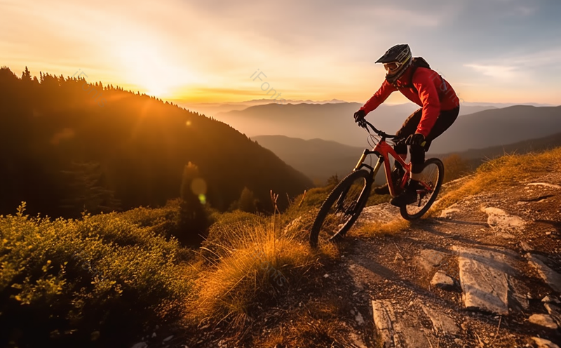业余爱好一个在日落时骑山地自行车的人实拍照片,高清,摄影图,摄影图片,图片大全,摄影图免费下载